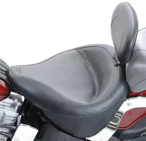Mustang Wide Vintage Solo Seat w/Driver Backrest (79121)