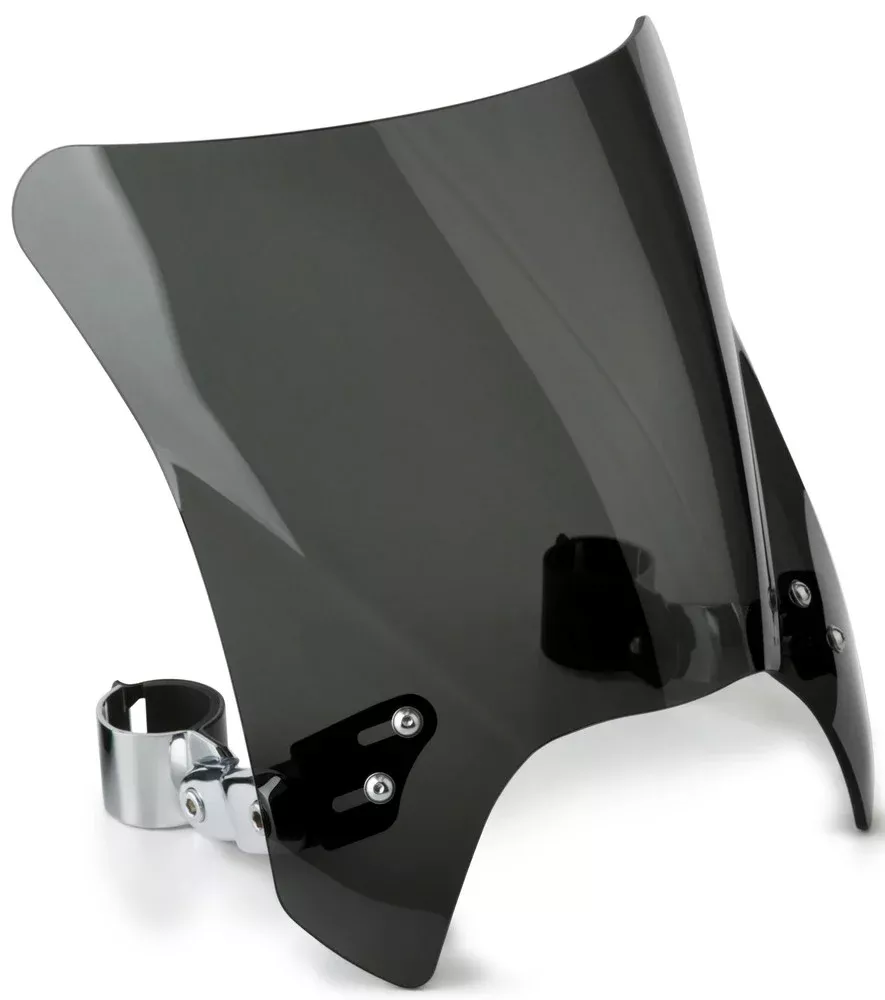 National Cycle Mohawk Windshield Dark Tint Chrome Hardware – N2831-001 For Harley 1972-2020 | Honda Motorcycles 1984-2024