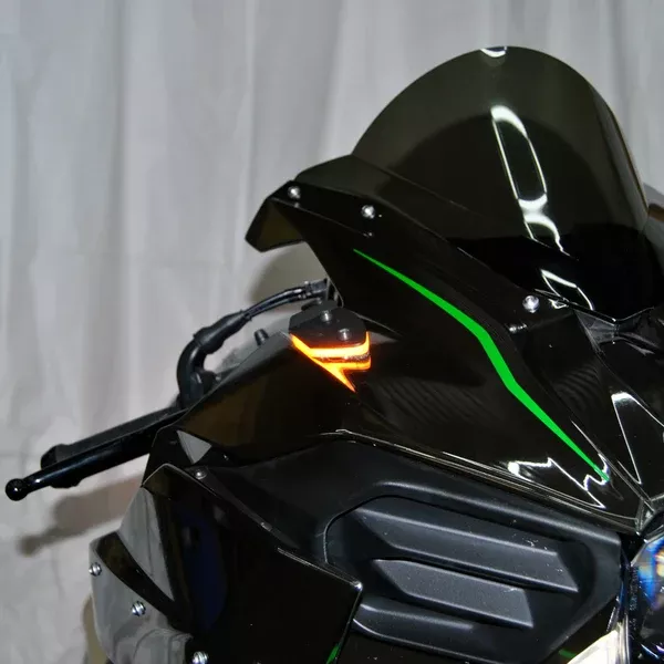 NRC Kawasaki H2 Mirror Block Off Turn Signals (2015-Present)