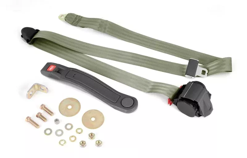 OMIX 3-Point Seat Belt Olive Retractable Universal 13202.42