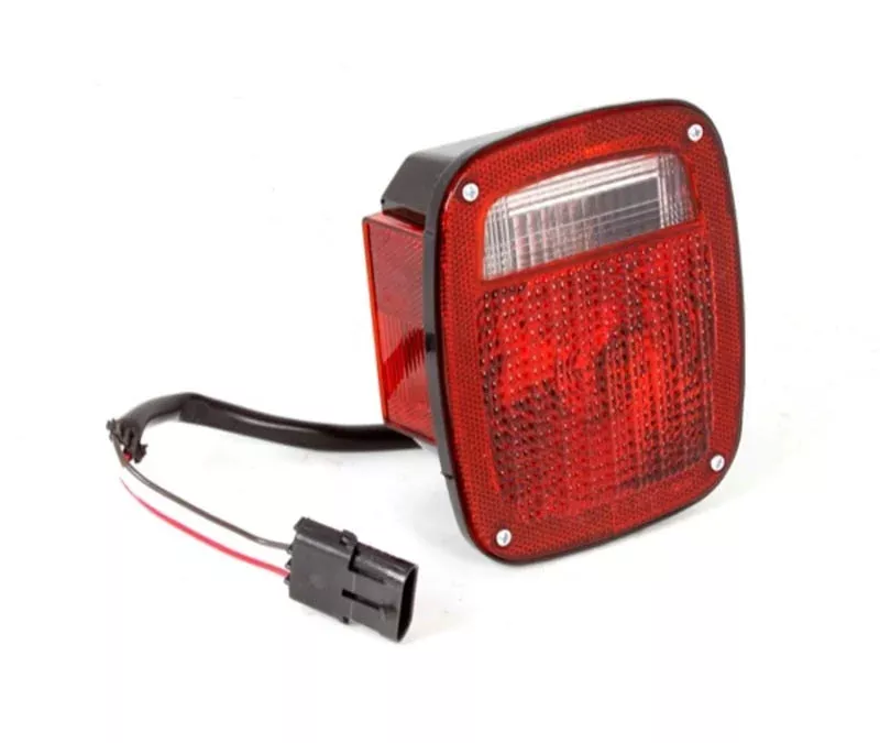 Omix Tail Light Black Housing LH 12403.11 fits 1987-1990 Jeep Wrangler