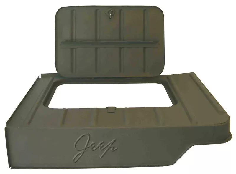 Omix Tool Compartment with Script DMC-3227K fits 1946-1960, 1966-1975 Jeep CJ3 / CJ5 / CJ6 / Willys