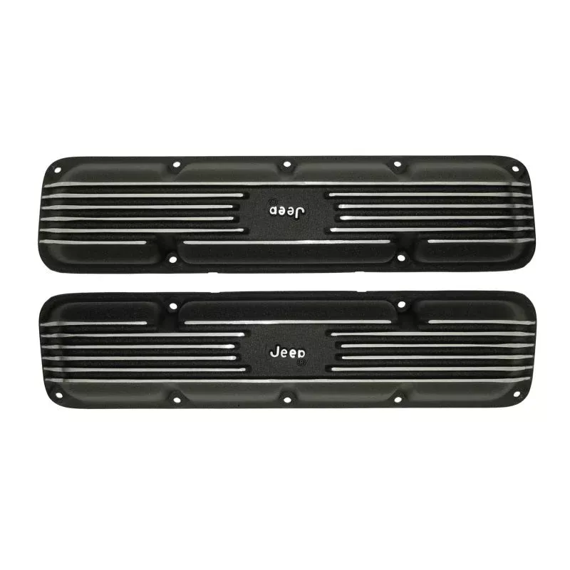 Omix Valve Cover Pair Script DMC-6920 fits 1972-1983 Jeep Cherokee / 1972-1981 Jeep CJ5 / 1972-1975 Jeep CJ6 / 1976-1981 Jeep CJ7 / 1972 Jeep Commando / 1984-1991 Jeep Grand Wagoneer / 1972-1973 Jeep J-2500 / 1972-1973 Jeep J-2600