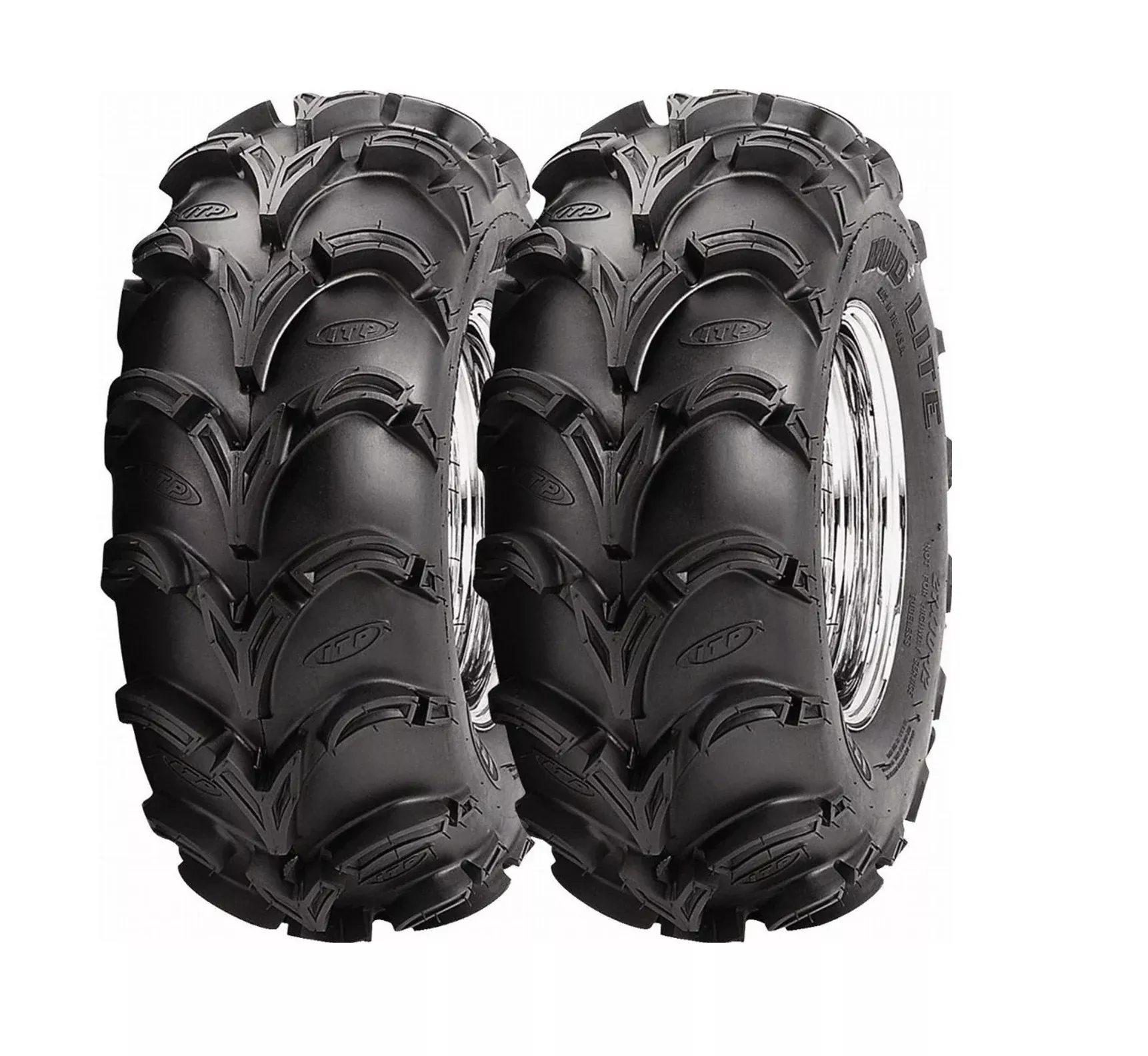 Pair of ITP Mud Lite (6ply) ATV Tires 25x12-9 (2)