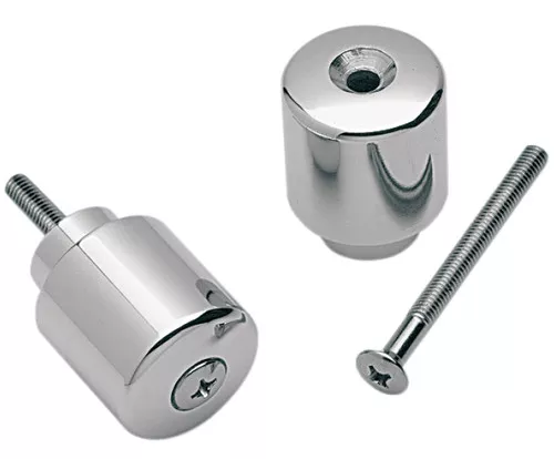 Parts Unlimited Chrome Handlebar Bar Ends (DS-273947)