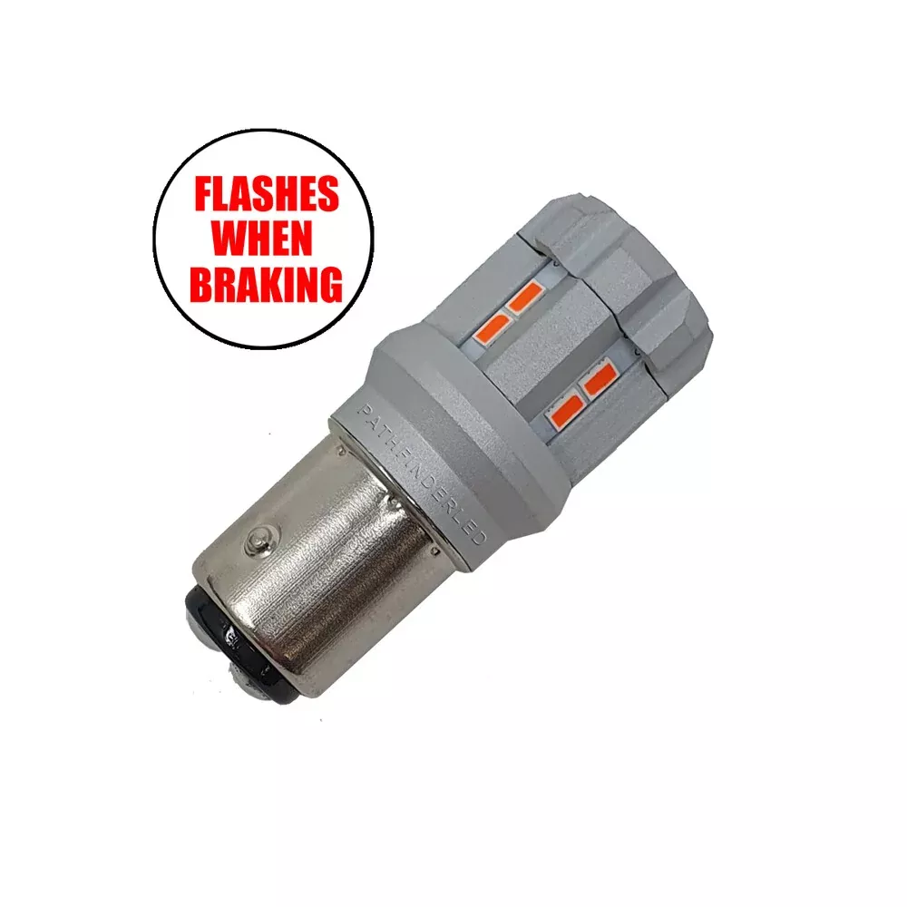 Pathfinder 1157 Ultra Flash LED Bulb EA Flashes 4X When Braking - 1157RP