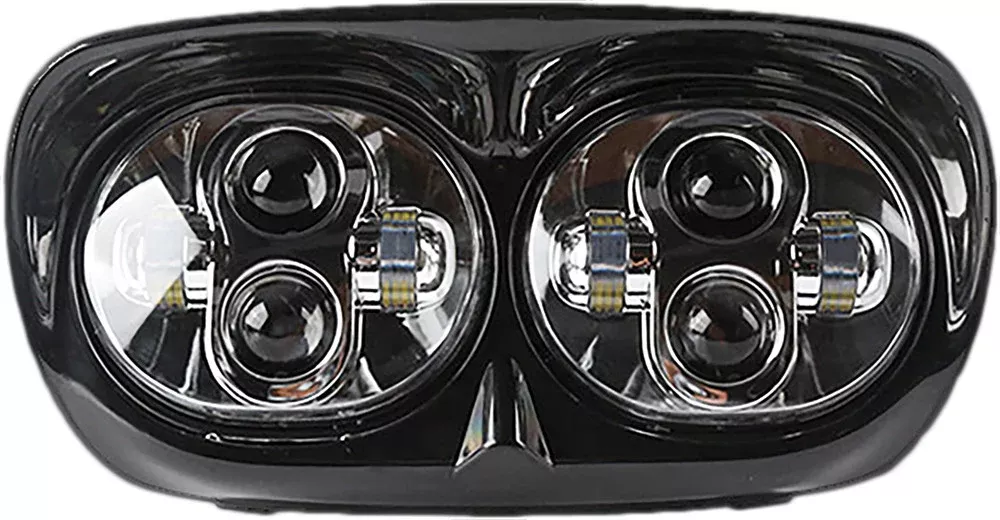 Pathfinder Road Glide LED Headlight ` Black – HRGLEDAB For Harley Road Glide 1998-2013