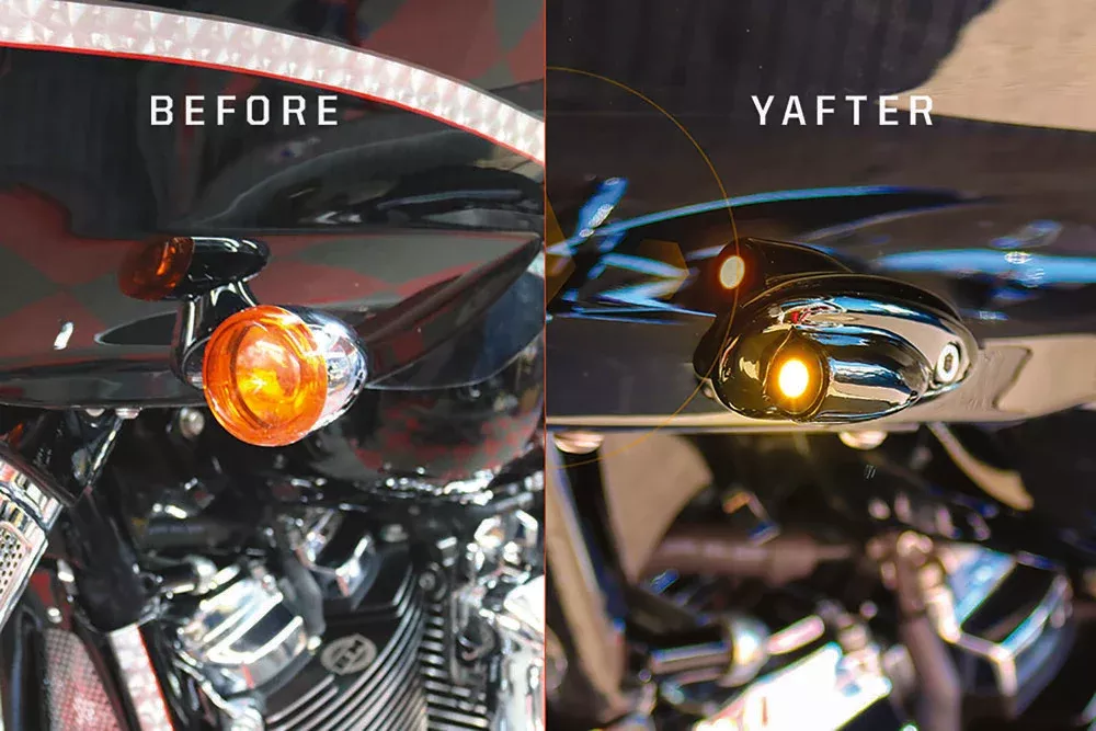 Paul Yaffe Bagger Nation Lightning Bullet Kit Chrome Running Light Fltr – LB-RG-DRL-C For Harley Road Glide 1998-2013