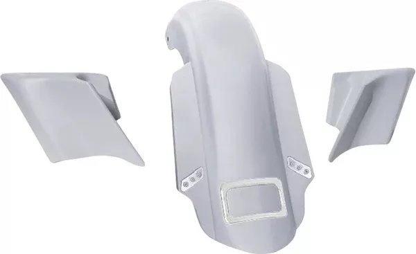Paul Yaffe Bagger Nation Swoop Three Piece Stretched Rear Fender Kit With Side Panels And Thunder Pods