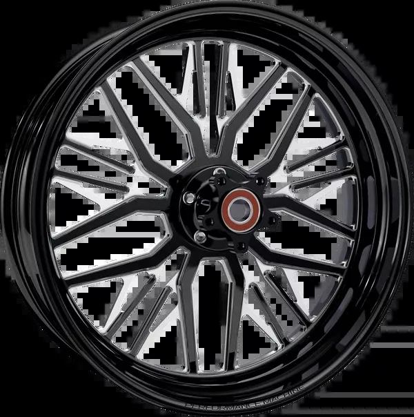 Performance Machine (PM) Wheel – Phatour – Front – Dual Disc/Without ABS – Black/Contrast Cut Platinum – 18×5.5