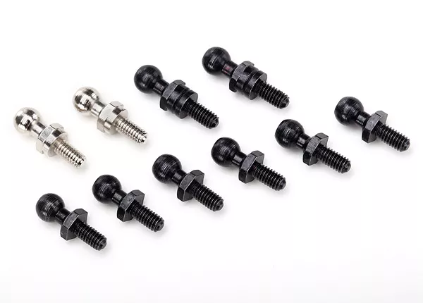 Pivot Balls (Black (6), Silver (2) & Black, Long (2)), 1/18 LaTrax