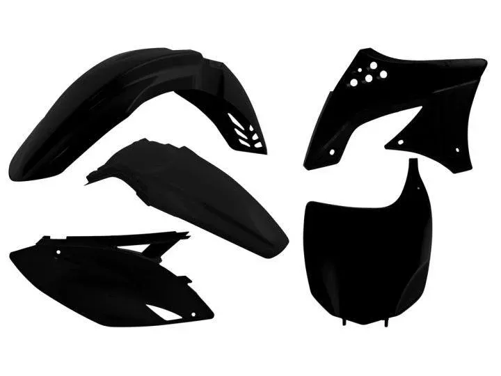PLASTIC KIT/5 09-11 KXF450, BLACK RTECH R-KITKXF-NR0-510