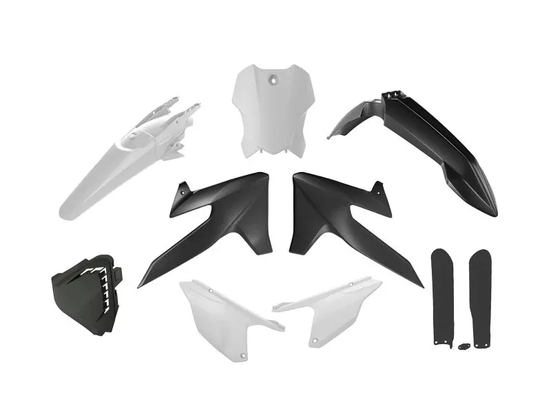 PLASTIC KIT TRIUMPH TF 250 450 R-TECH R-KITTRI-OEM-025 BLACK WHITE