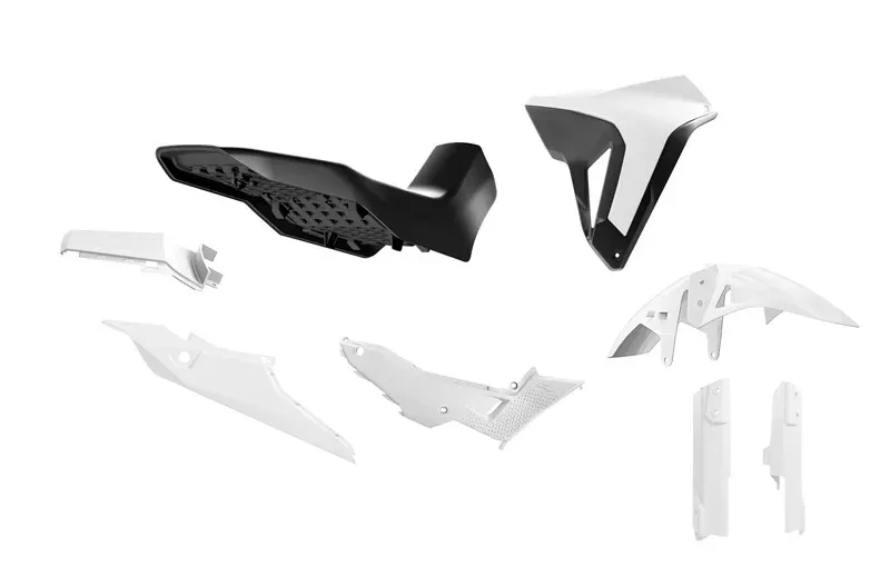 PLASTIC KIT WITH SEAT TRANSALP 750 R-TECH WHITE BLACK R-KITALP-BN0-024