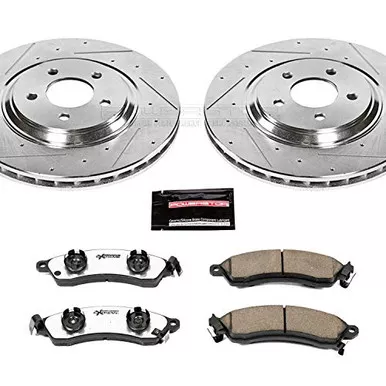 Power Stop K1304-26 Front Z26 Carbon Fiber Brake Pads & Rotors Kit