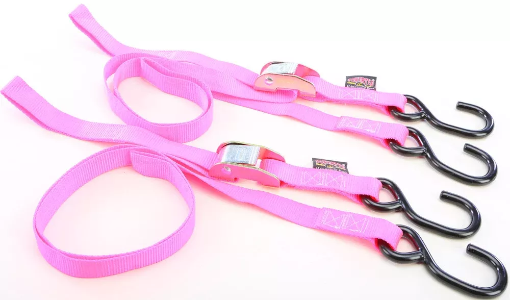 Powertye TIE-Down CAM S-Hook 1"X5.5' Pink Pair - 22267
