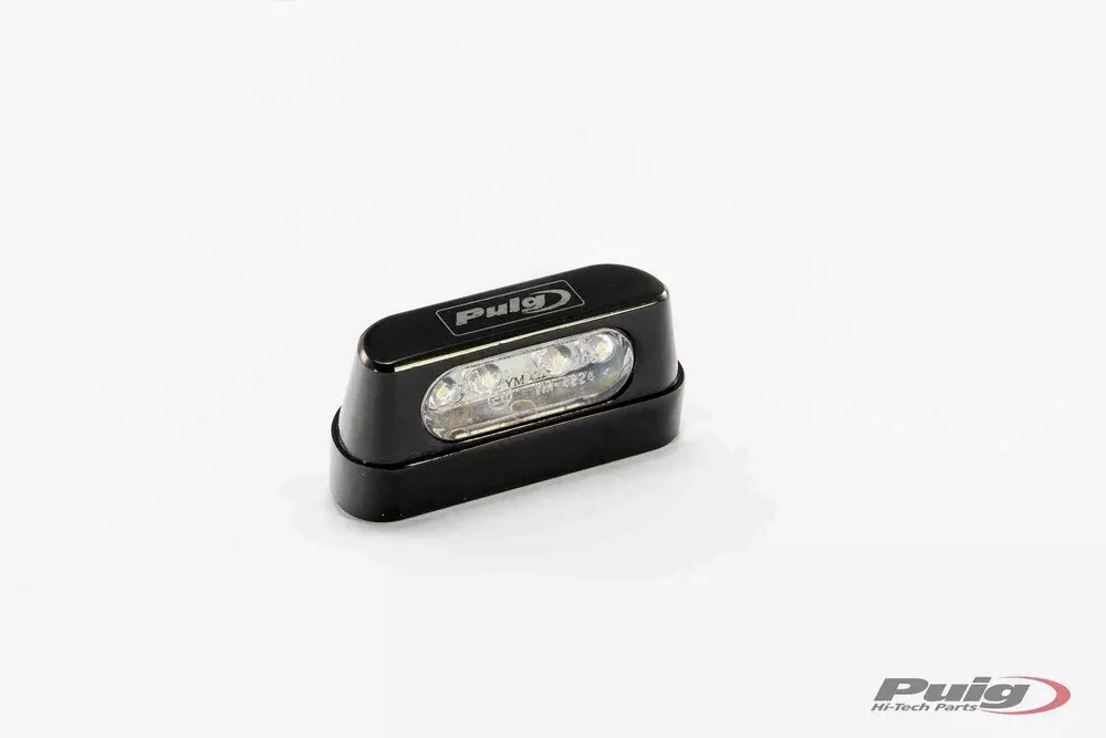 Puig Hi-Tech Parts License Plate Light Aluminum Black – 4645N