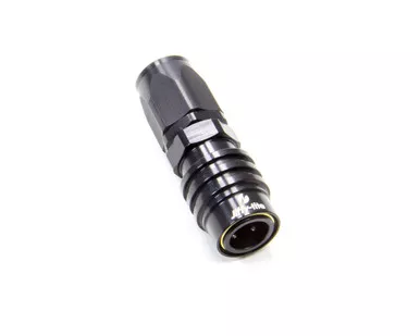 Q/R #8 Str Hose End Black 31608J
