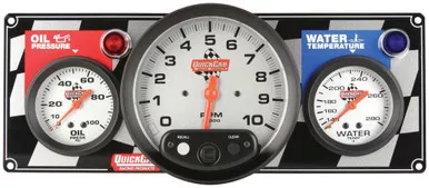QuickCar 2-1 Gauge Panel with 5" Tachometer Oil Pressure Water Temperature 61-6031