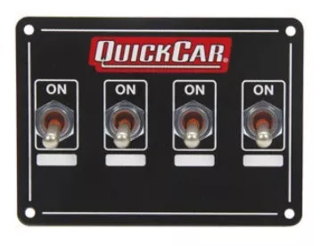 Quickcar Accessory Panel 4 Switch Weatherproof 4-1/8 x 3 Black 50-719