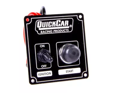 QuickCar Black Ignition Panel with 1 Switch and 1 Button 50-802