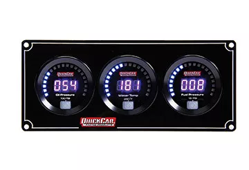 QuickCar Digital 3-Gauge Panel Oil Pressure Water Temperature Fuel Pressure 67-3012