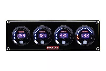 Quickcar Digital 4-Gauge Panel Oil Pressure Water Temperature Oil Temperature Voltmeter 67-4027