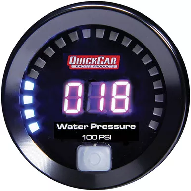 QuickCar Digital Water Pressure Gauge 2-1/16" 0-100 PSI 67-008