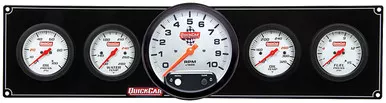 QuickCar Extreme 4-1 Gauge Panel with 5" Tachometer and Mechanical Gauges 61-7751