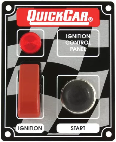 QuickCar Ignition Panel with Flip Cover Switch and Light 3-3/8 x 4-1/4 inches 50-053