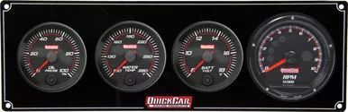 Quickcar Redline 3-1 Gauge Panel OP/WT/Volt w/Recall Tach 69-3047