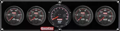 QuickCar Redline 4-1 Gauge Panel OP/WT/FP/WP with Recall Tachometer 69-4056