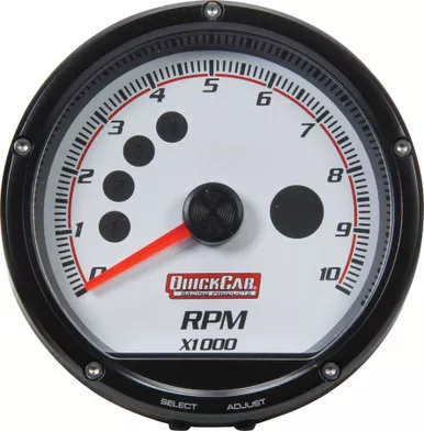 QuickCar Redline Multi-Recall Tachometer 3" White 10,000 RPM 63-001