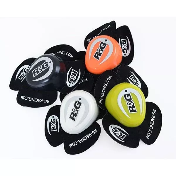 R&G Racing White Wider Aero Knee Sliders AKS0003WH