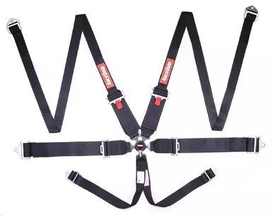 Racequip 6pt Harness Camlock HNR Black SFI 746006
