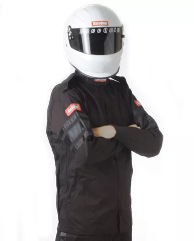 Racequip Black Jacket Single Layr Large 111005