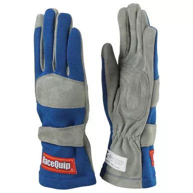 Racequip Gloves Single Layer Medium Blue SFI 351023