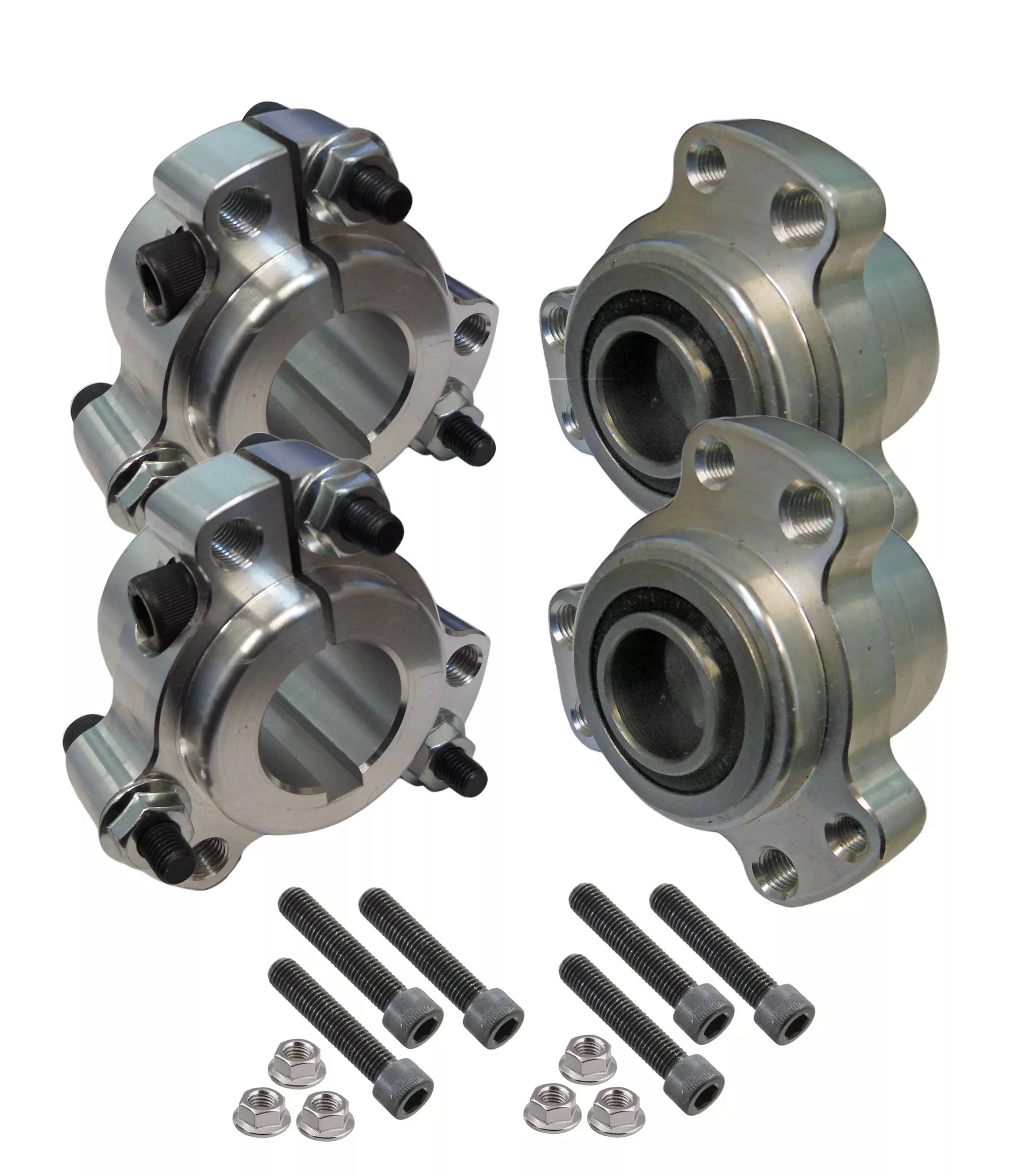 Racing Wheel Hub Set (3/4" Bearing) Front (3/4") | Rear (1" Bore) | 2.5" Bolt Circle