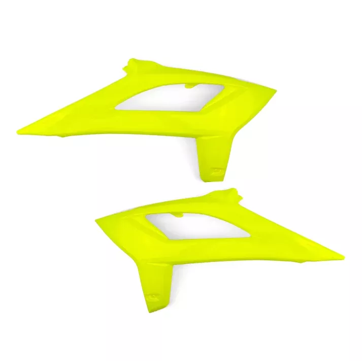RADIATOR SCOOPS 20-22 BETA NEON YELLOW, RTECH R-CVBETRGF020