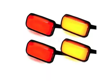 Recon 264138BK Fender Lenses for Various Vehicle Applications, 4 Set