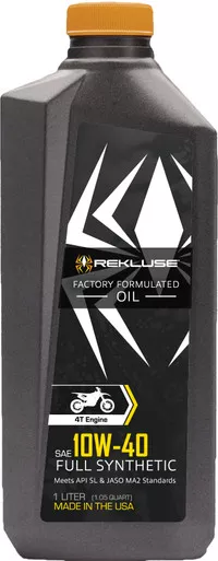 Rekluse Racing Full Syn 4T Engine Oil 10W40 1 Lt - RMS-1099001