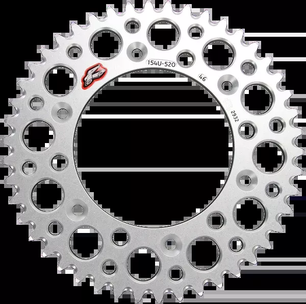 Renthal Rear Sprocket - Aluminum - 46 Tooth - Silver - Honda