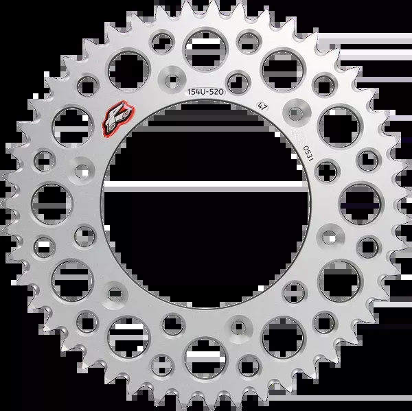 Renthal Rear Sprocket – Aluminum – 47 Tooth – Silver – Honda