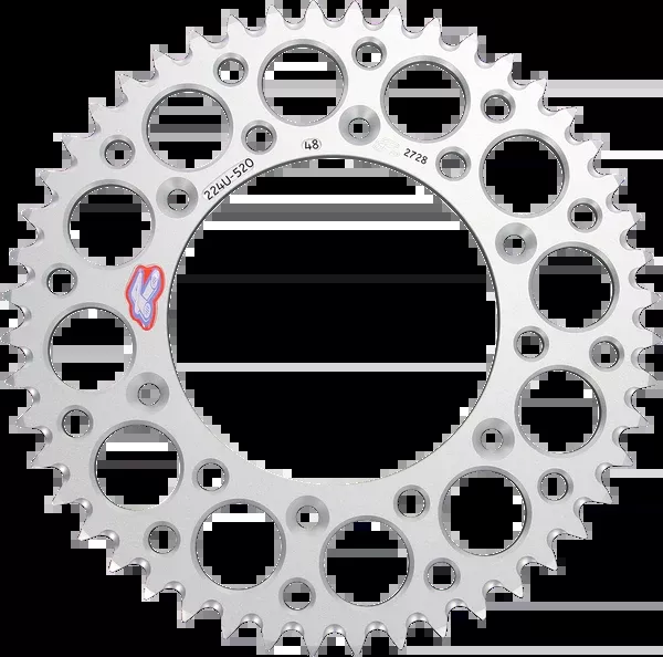Renthal Rear Sprocket – Aluminum – 48 Tooth – Silver