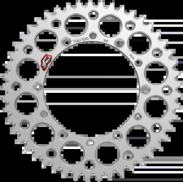 Renthal Rear Sprocket – Aluminum – 49 Tooth – Silver – Kawasaki/Suzuki