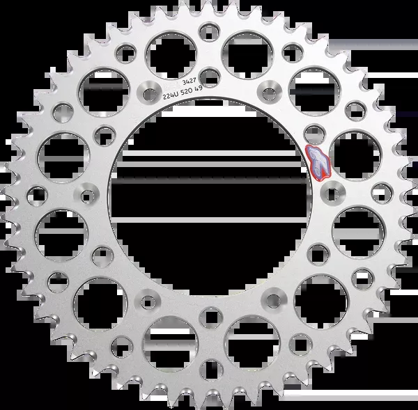 Renthal Rear Sprocket – Aluminum – 49 Tooth – Silver