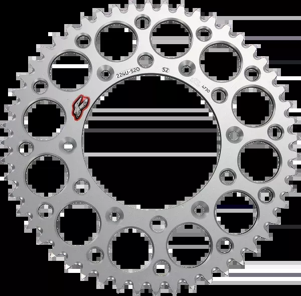 Renthal Rear Sprocket – Aluminum – 52 Tooth – Silver