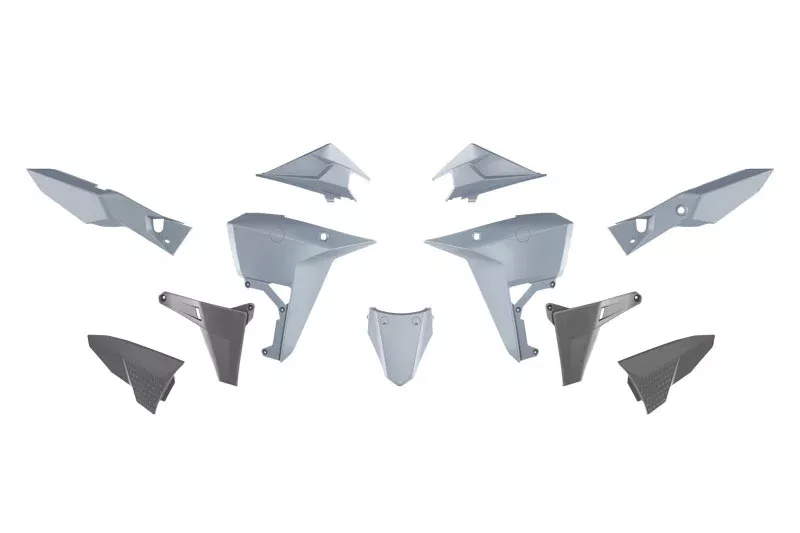 REVOLUTION PLASTIC KIT GREY & BLACK, 24-26 KOVE 800, R-TECH R-KITKOV-GR1-025