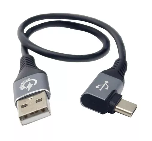 RidePower USB To 90 Degree USB-C Phone Charging Cable