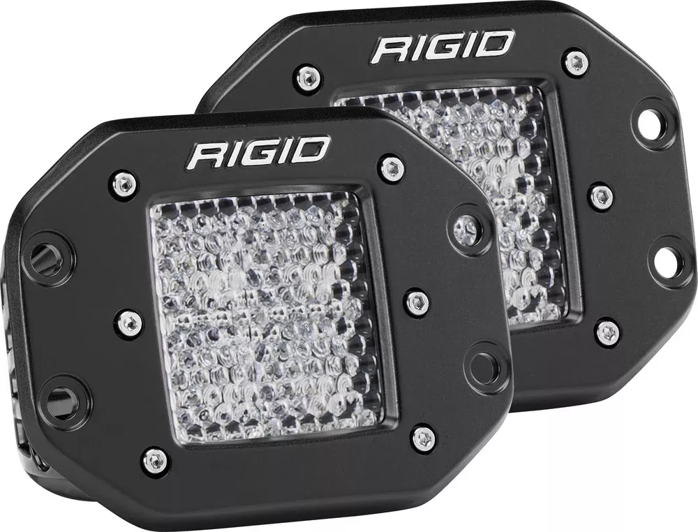 Rigid Industries D-Series PRO Diffused Flush Mount Light Pair - 212513